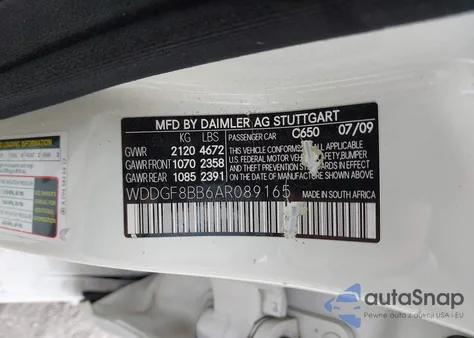 2010 Mercedes-Benz C 300 Luxury 4Matic/Sport 4Matic из США, поврежденный, VIN WDDGF8BB6AR089165